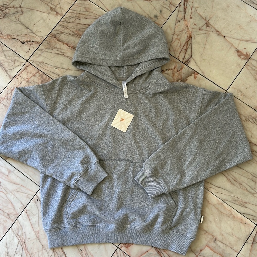 Fabletics Year Round Terry Hoodie in classic grey (size small) NWT